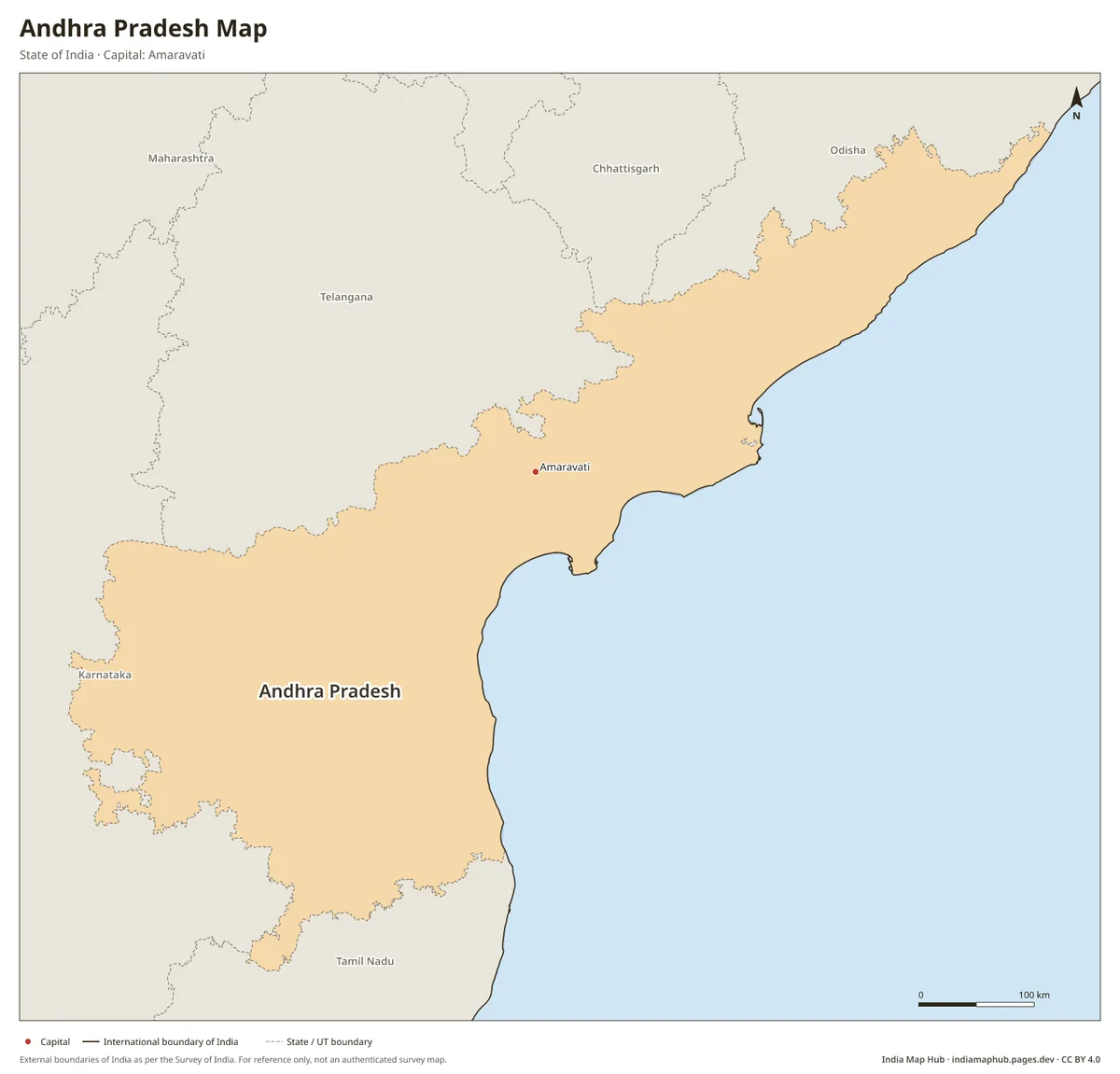 Andhra Pradesh Map – State of India · Capital: Amaravati
