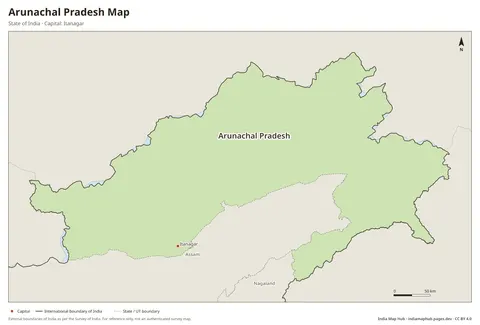 Arunachal Pradesh Map