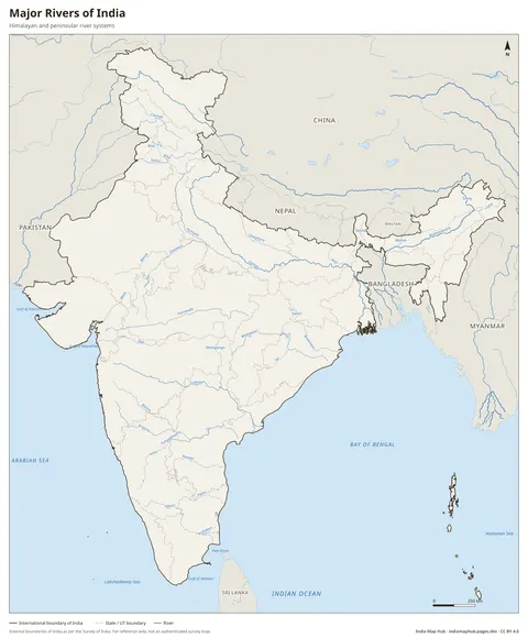 River Map of India