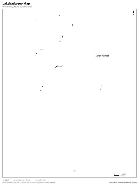 Lakshadweep Map – Black & white