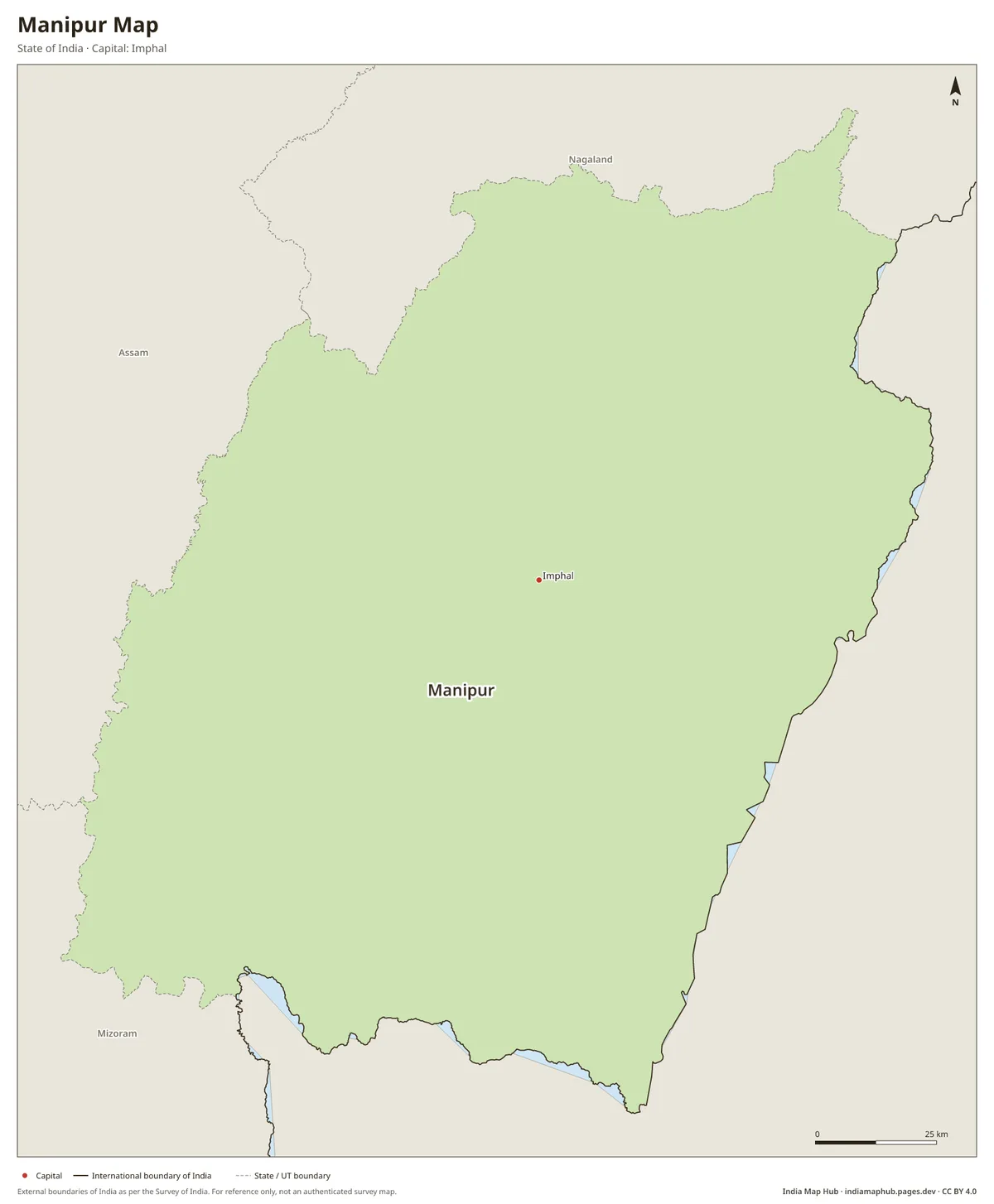 Manipur Map – State of India · Capital: Imphal