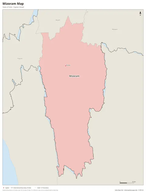 Mizoram Map