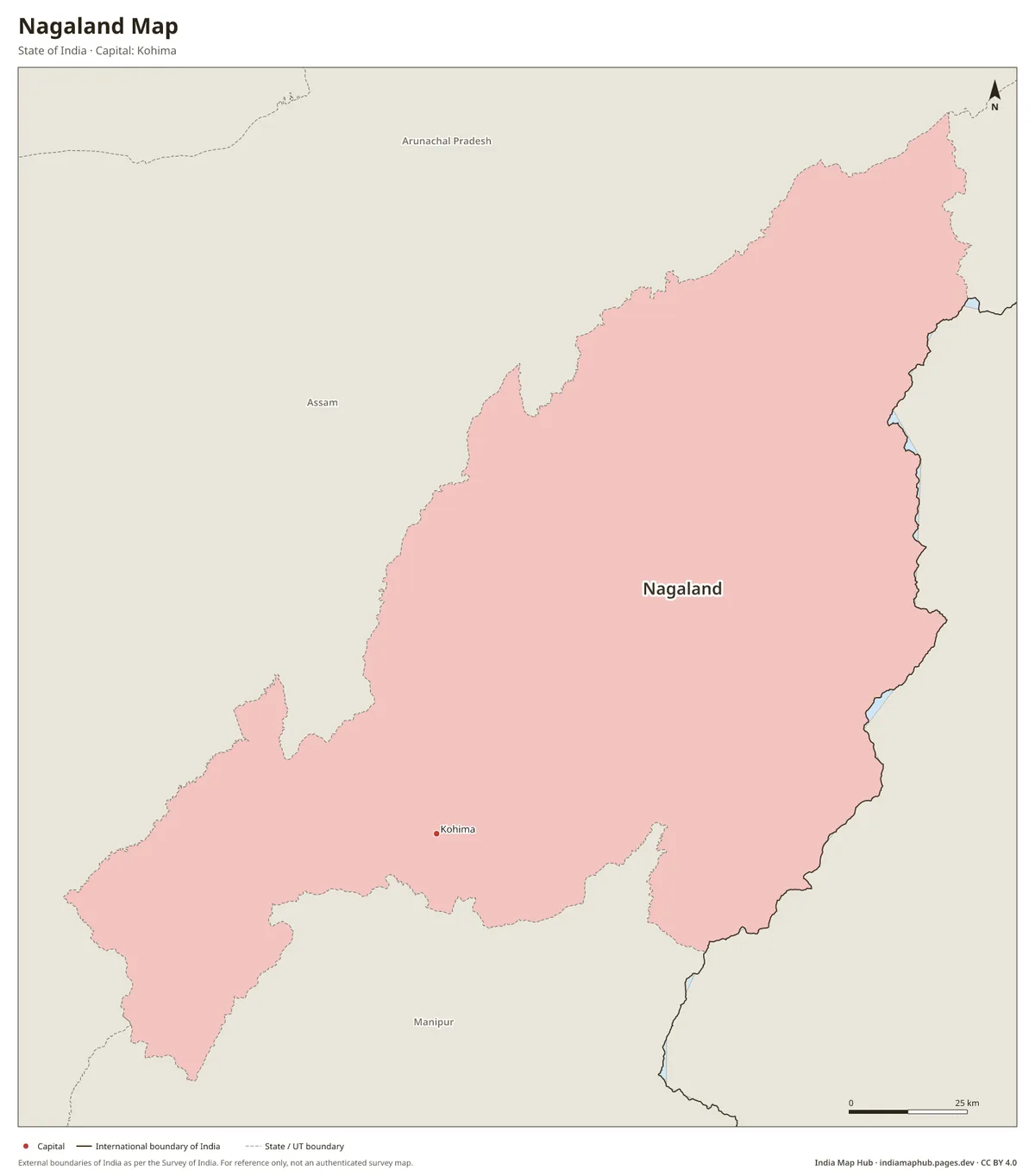 Nagaland Map – State of India · Capital: Kohima