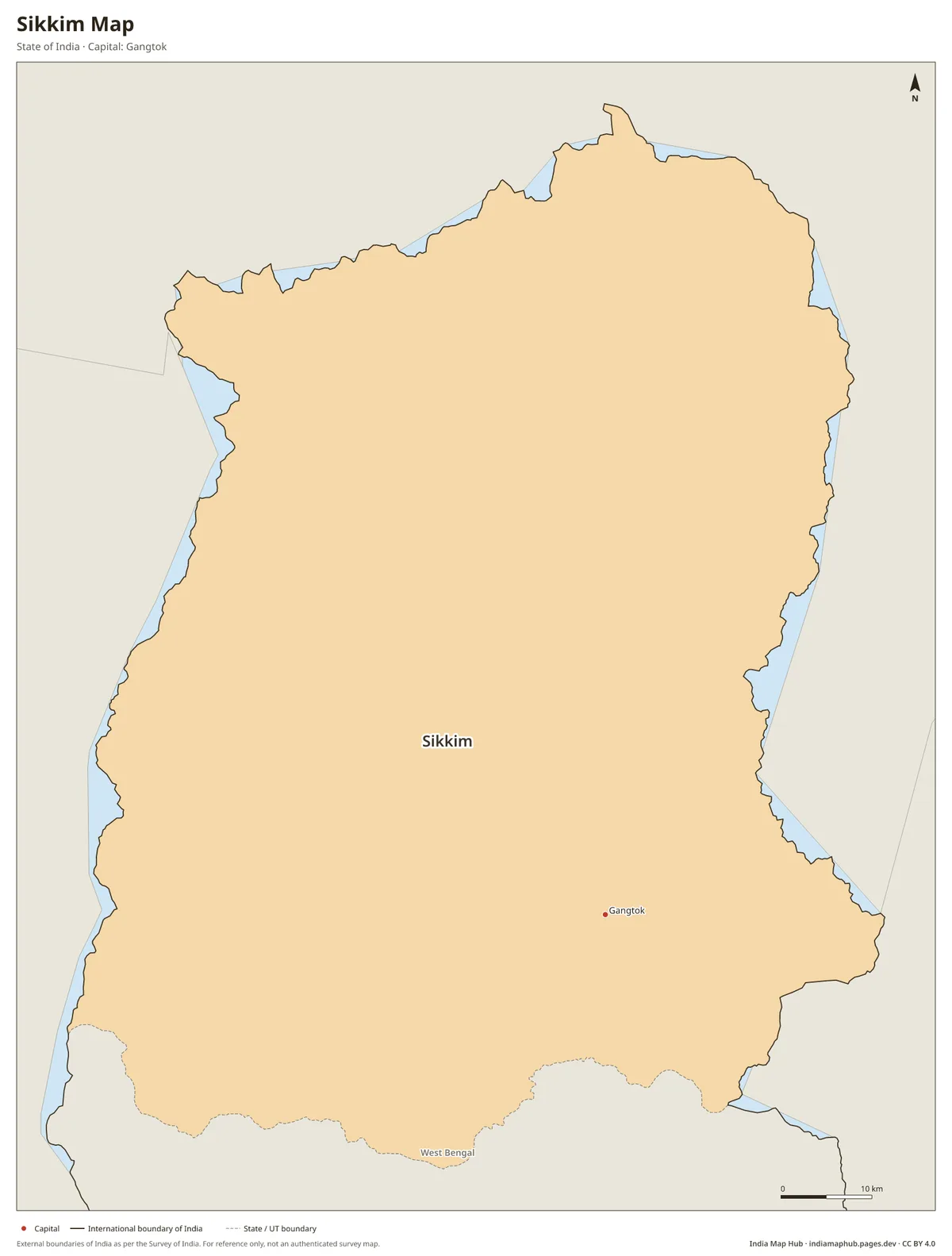 Sikkim Map – State of India · Capital: Gangtok