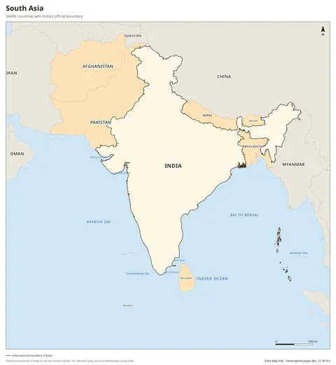 South Asia Map