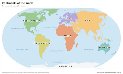 World Map with Continents